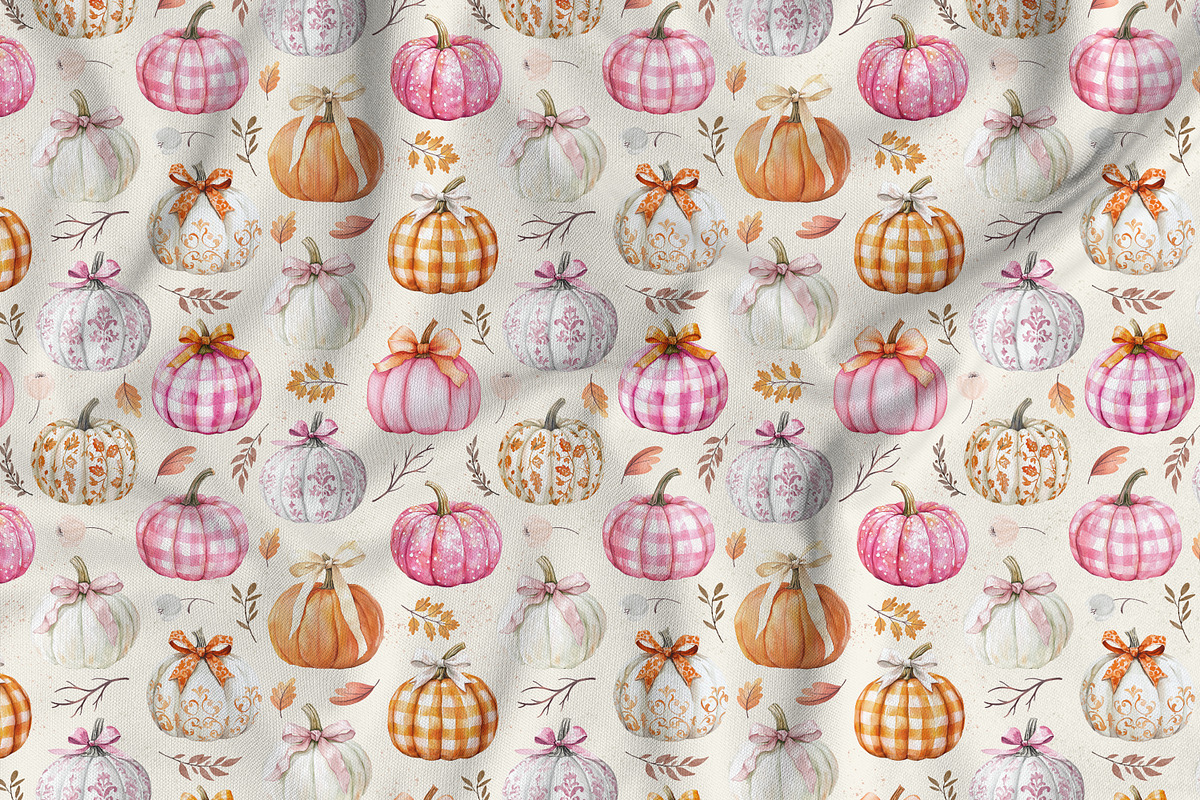 Pumpkin Pastel Seamless Pattern, a Pattern Graphic by Kreeya Art Shop (Photo 6 of 9)