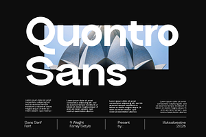 Quantro Sans – Modern Geometric Type