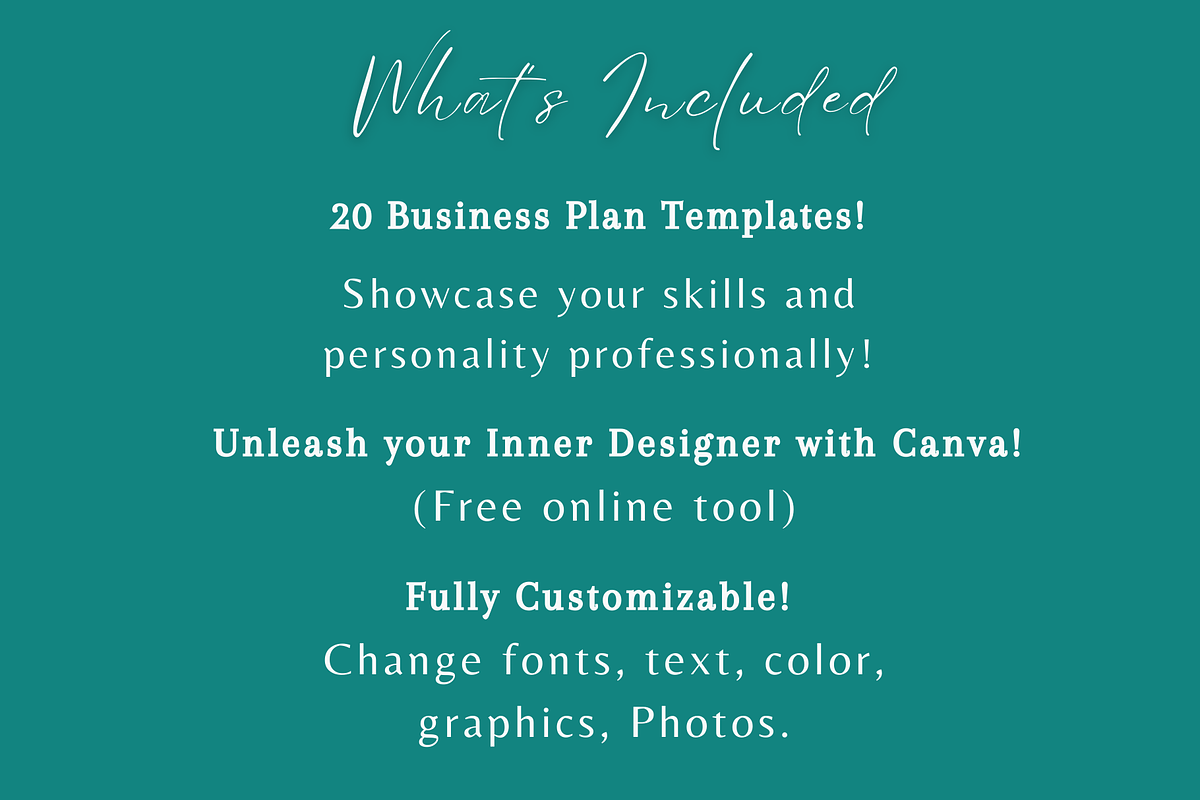Dark Green Modern Business Plan, a Print Template by TheSimplySereneShop (Photo 8 of 9)