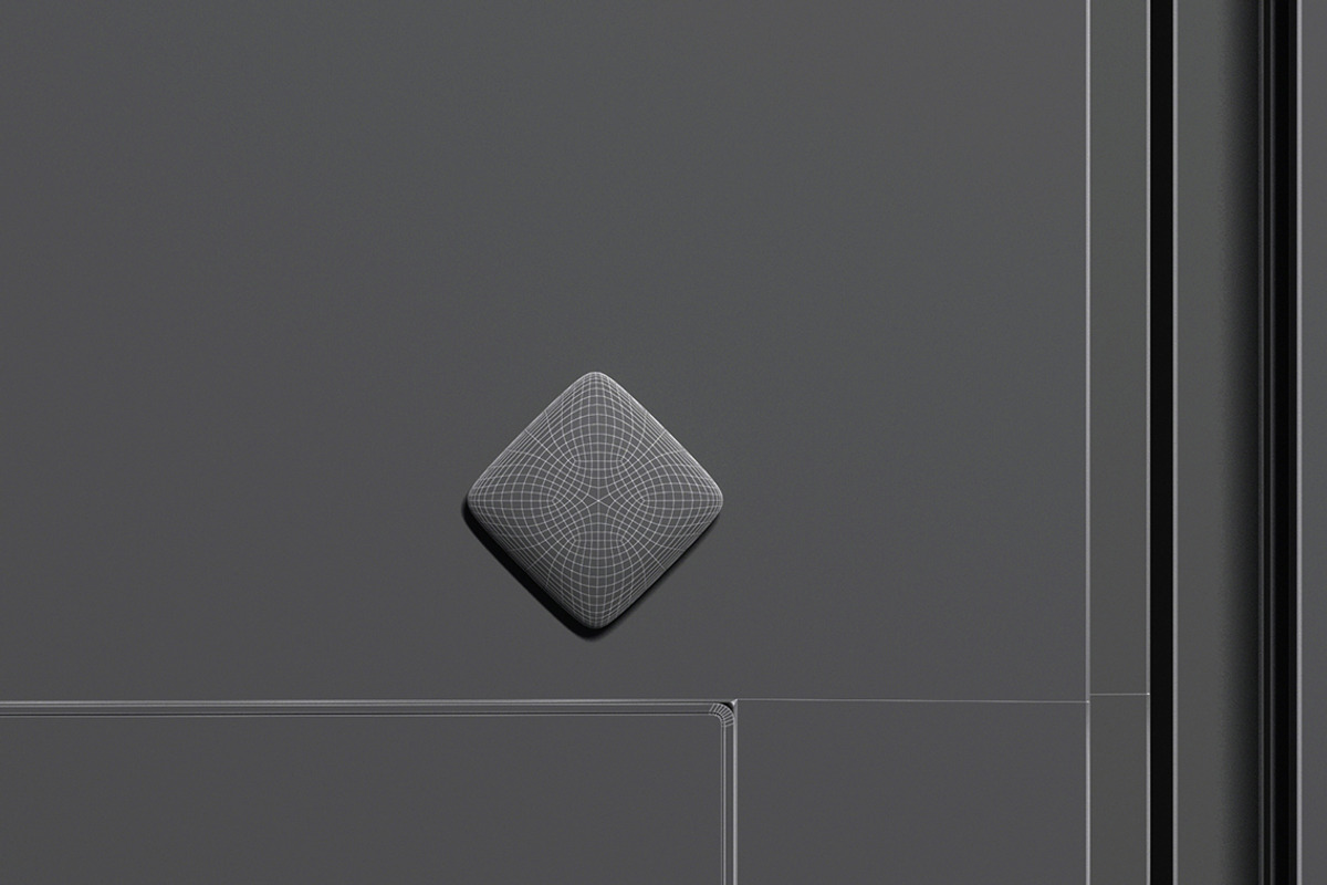 White Rhombus Fridge Magnet 3D Model, an Object 3D Model by rebrandy (Photo 9 of 9)