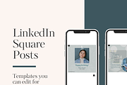 LinkedIn Square Posts SeaGreen&Grey, a Social Media Template by digital.incubator.yum (Thumbnail 5 of 9)