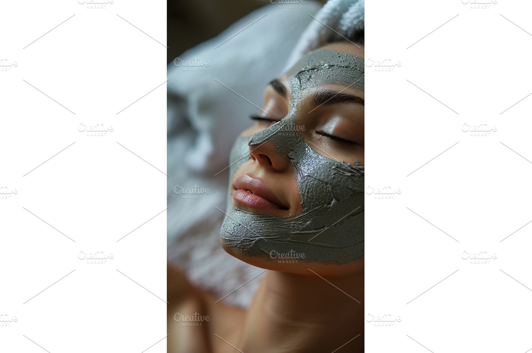 Woman relaxing with grey clay mask, a Beauty & Fashion Photo by Lermont51