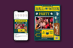 Halloween Party Flyer, a Flyer Template by iDoodle Studio