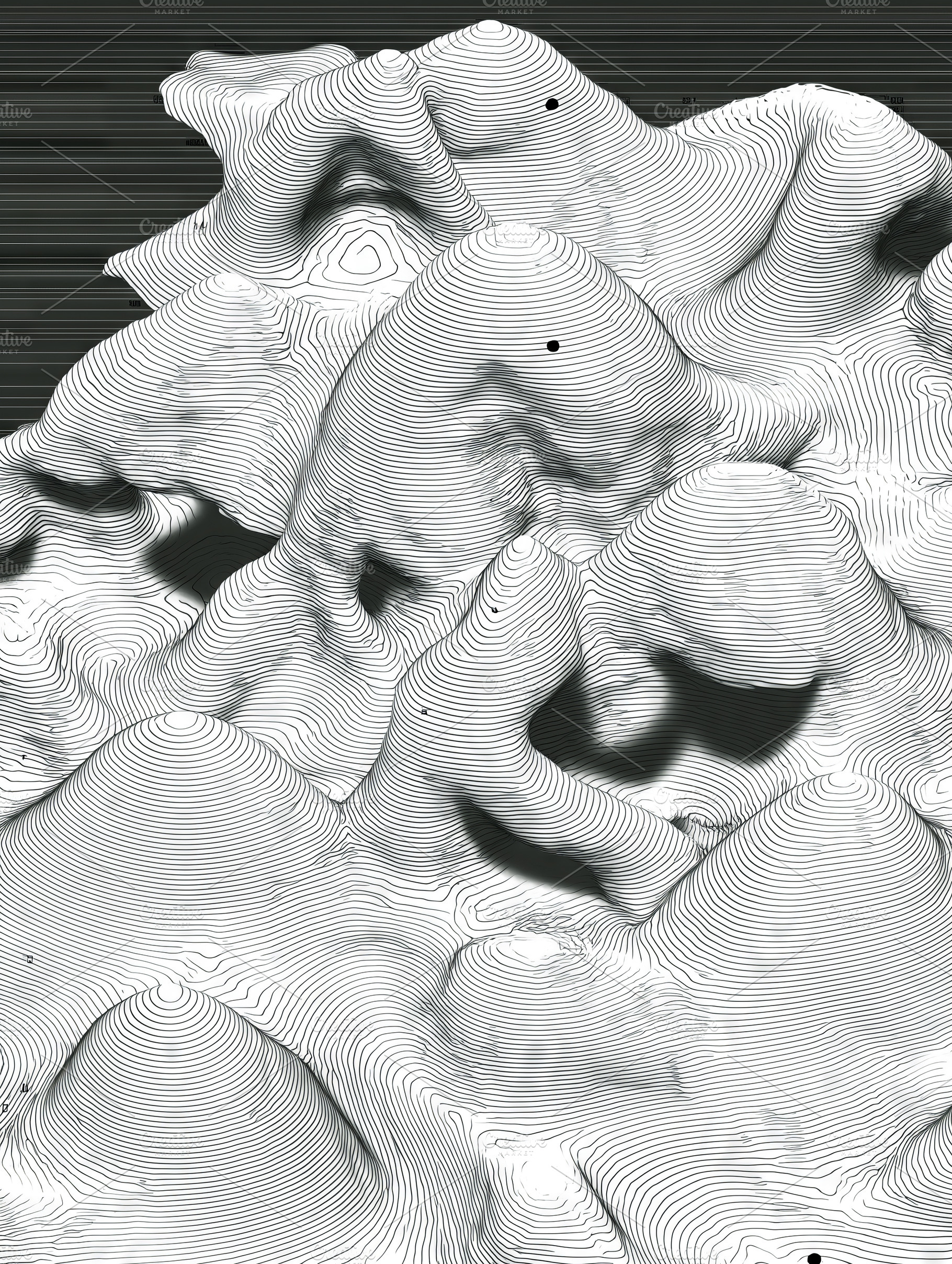 Topographic Abstract Art, an Abstract Photo by Ocean Digital Art