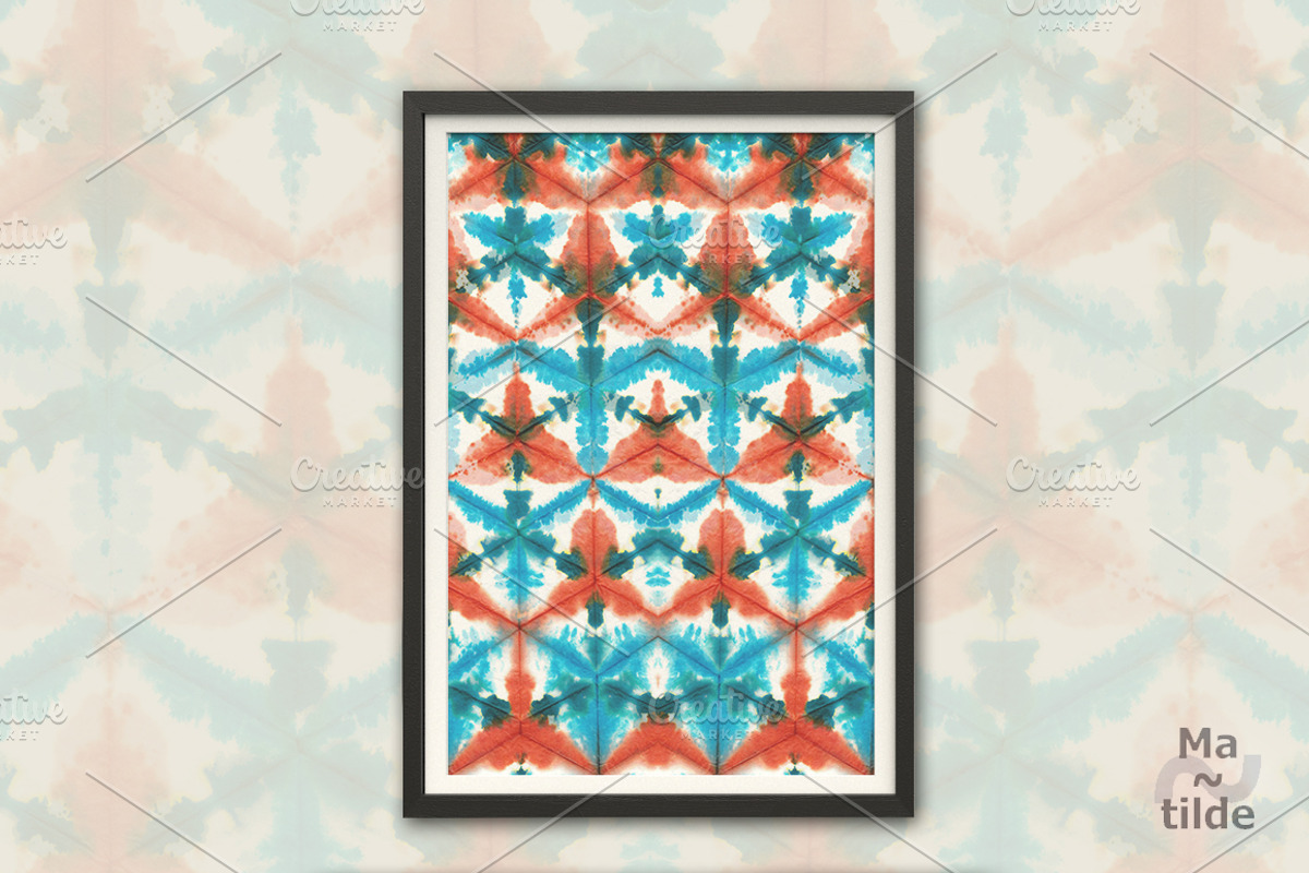 Shibori Tiedye Orizomegami Textures, a Texture Graphic by MatildeGraphics (Photo 6 of 14)