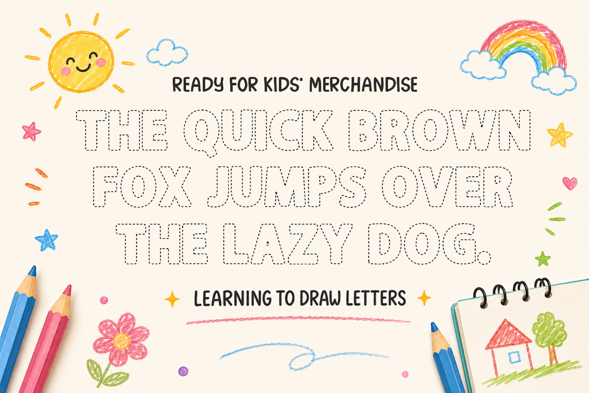 Drawing Alphabet - Dotted Kids Font, a Sans Serif Font by KiddoGlyphs Studio (Photo 2 of 3)