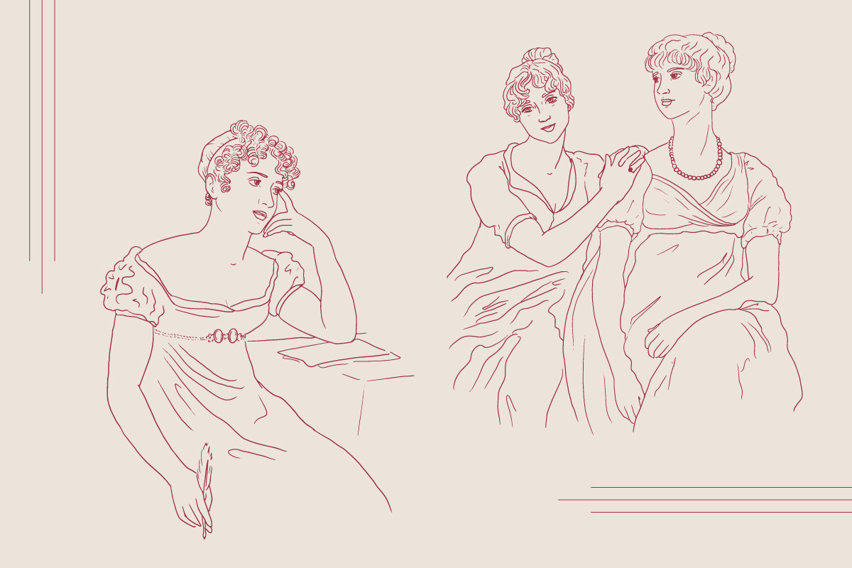 Jane Austen Inspired Line Art, a Person Illustration by Miriam Furniss Designs (Photo 7 of 13)