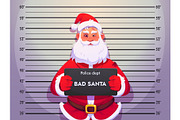 Cartoon Christmas bad Santa, a Seasonal Illustration by Seavector Studio (Thumbnail 1 of 3)