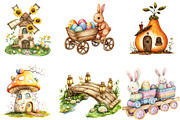 Easter Village Clipart, an Illustration by DreamArtGraphic (Thumbnail 4 of 4)