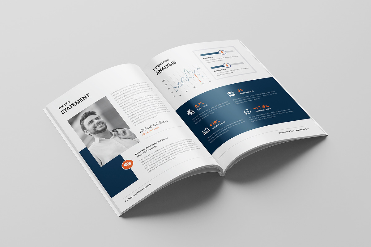 Business Plan Template | Canva, a Brochure Template by Spark_Creative (Photo 4 of 14)