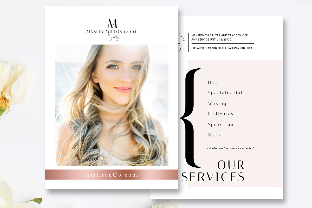 Salon Promotional Flyer PSD, a Flyer Template by Marham Labeling Co (Photo 1 of 2)