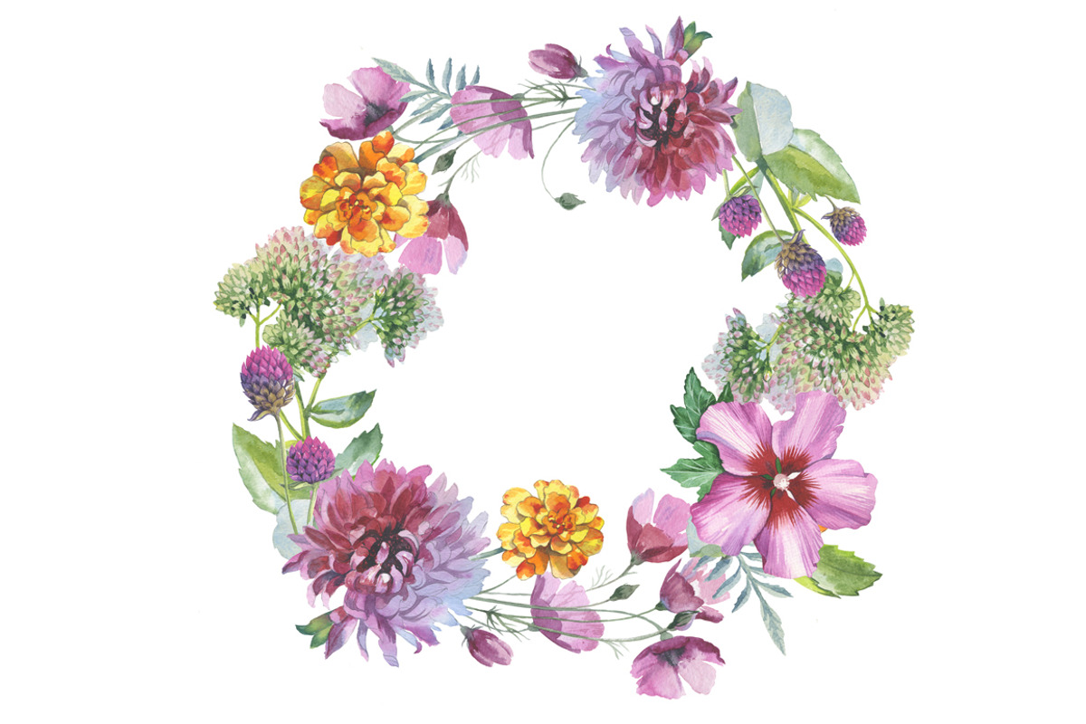 Wild Flowers watercolor PNG set, a Decorative Illustration by WatercolorPNG.com (Photo 10 of 13)