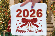 Knitted 2026 Happy New Year PNG, an Illustration by Black Bird Studio (Thumbnail 1 of 8)