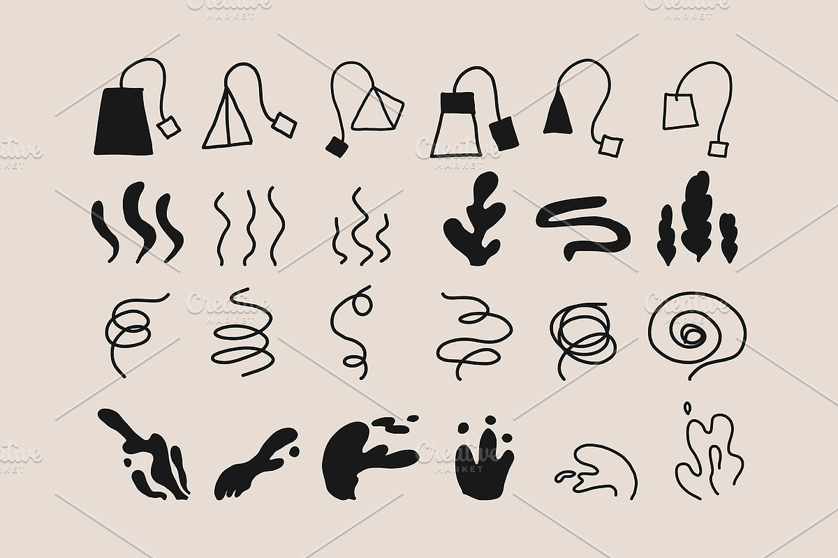 200+ COFFEE CLIPARTS, HAND DRAWN SET, a Food Illustration by JuDesign (Photo 11 of 20)
