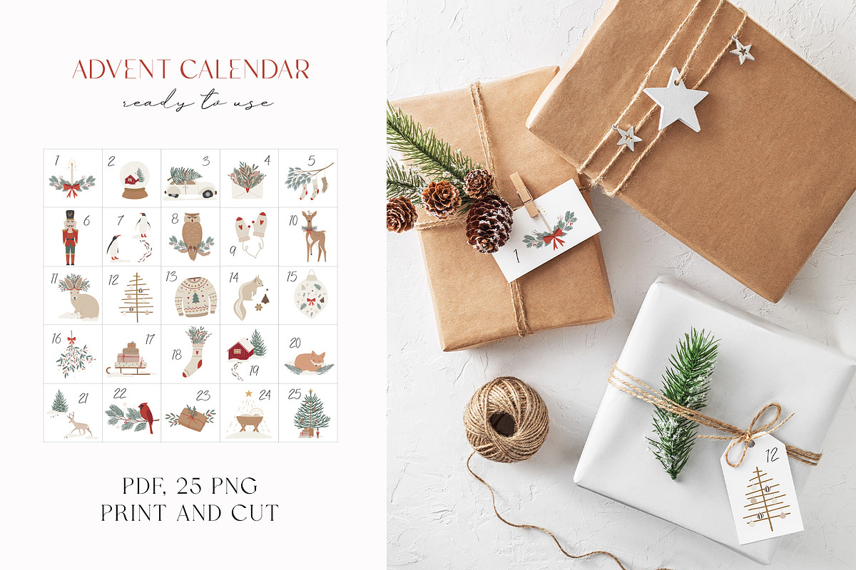 Christmas nature collection, a Seasonal Illustration by Alisovna (Photo 9 of 13)