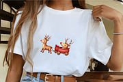 Reindeer Sleigh Ride Clipart, an Illustration by CrexoraLab (Thumbnail 4 of 5)