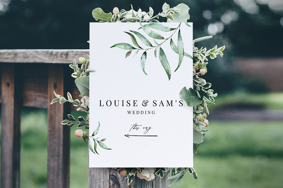 Wedding Directions Sign, Aurora, an Invitation Template by Alice Bluefox (Photo 3 of 10)