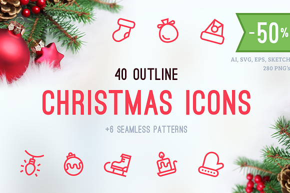 Christmas Icons Patterns