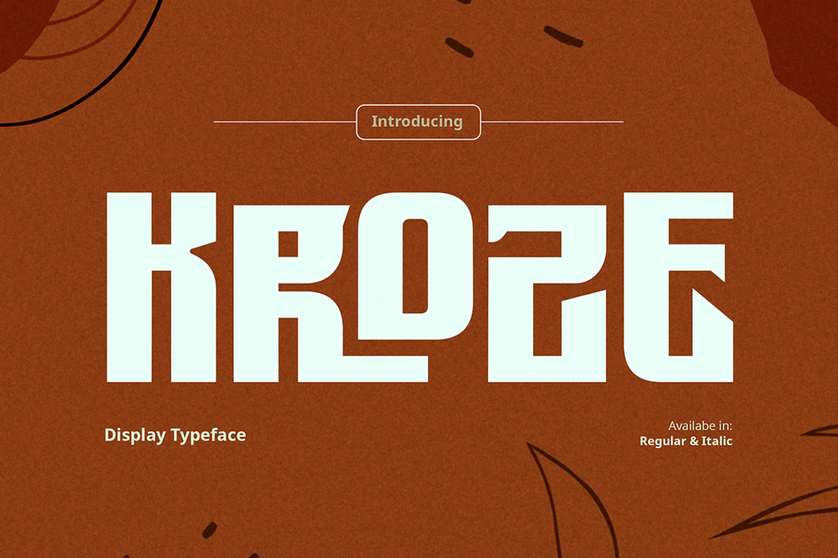 Kroze Typeface, a Sans Serif Font by Grontype (Photo 1 of 8)
