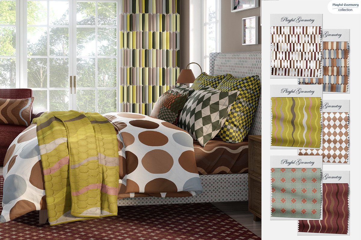 Playful Geometry - Pattern Bundle, a Pattern Graphic by InaCorart (Photo 2 of 17)