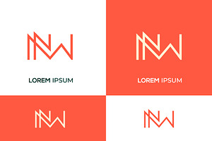 Monogram Icon Logo NW