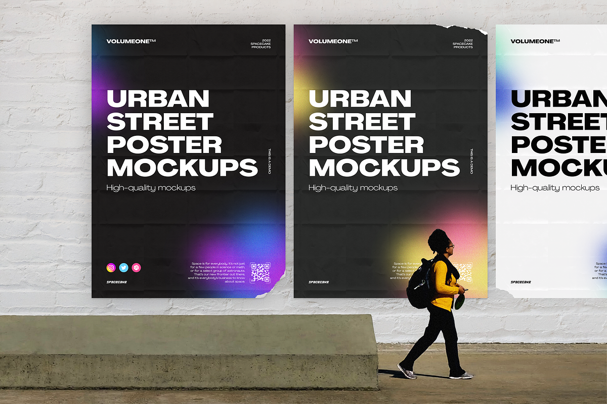 Urban Poster mockup, a Print Template by SPACECAKE