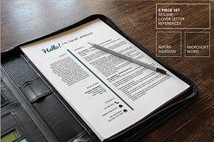 3 Page Resume Template | Fun, a Resume Template by Scribbled Napkin Design