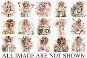 Cute Forest Fairy PNG Clipart Bundle, a Seasonal Illustration by Canvas Craft (Thumbnail 3 of 10)