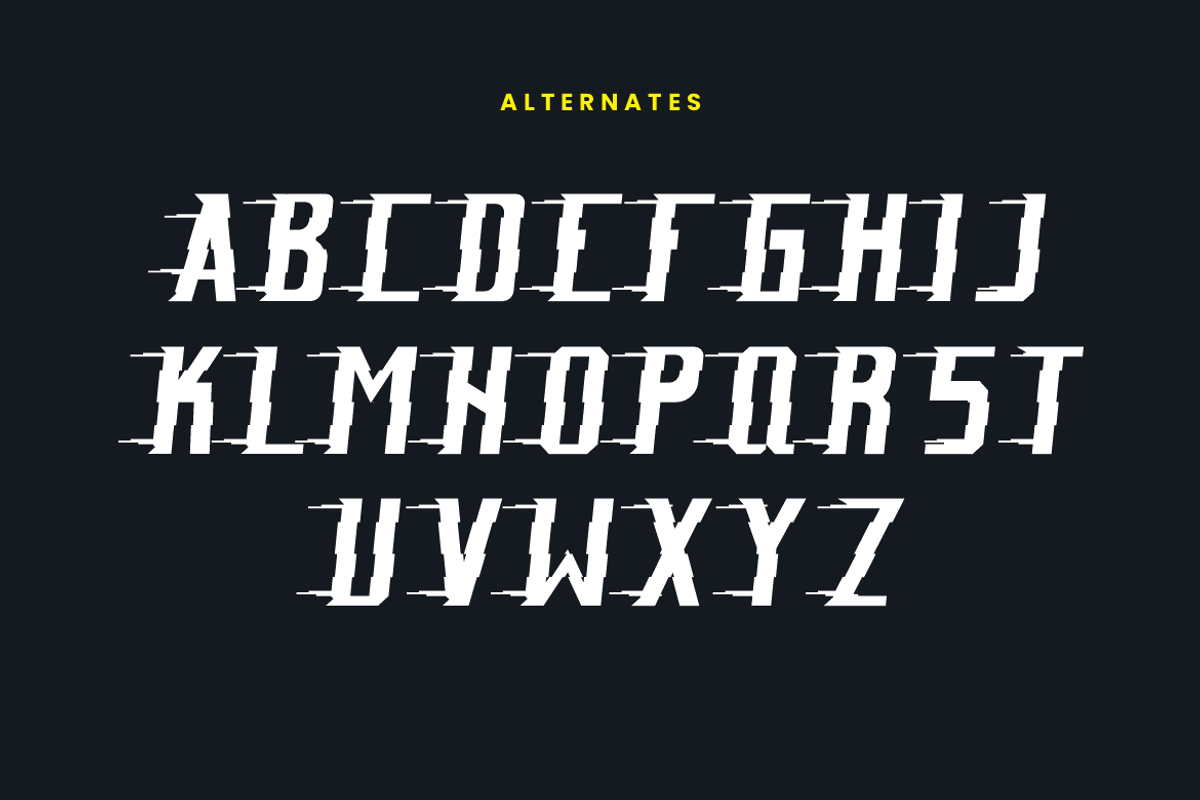 Glitch Blazing Font, a Blackletter Font by QR Design Studio (Photo 6 of 8)