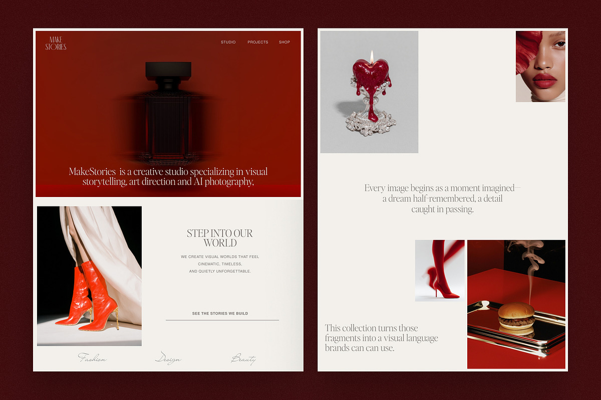 Bold Moody Red Aesthetic Stock Image, a Beauty & Fashion Photo by Make Stories Studio (Photo 8 of 8)