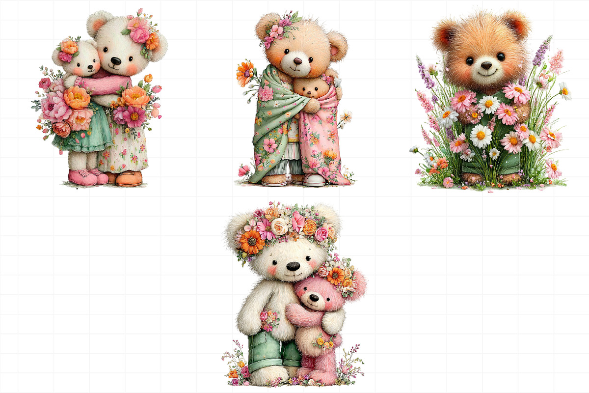 Mother’s Day Teddy Bear Clipart, an Illustration by Daily.Designs (Photo 8 of 8)