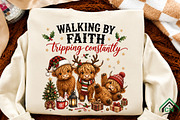 Funny Christmas Cow PNG, a Seasonal Illustration by Craft Nest (Thumbnail 2 of 6)