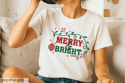 Merry & Bright SVG Christmas Quote, a Graphic by mh_arif (Thumbnail 2 of 3)