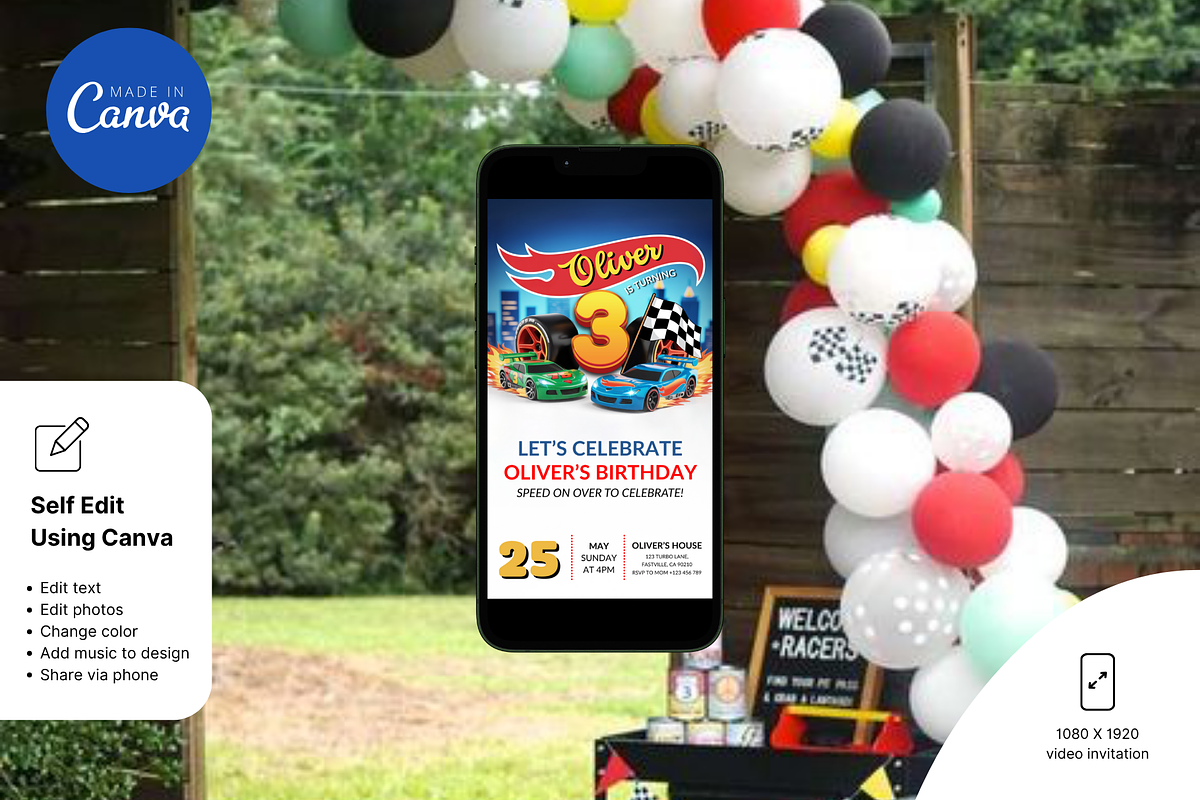 Hot Wheels Birthday Invitation preview 5