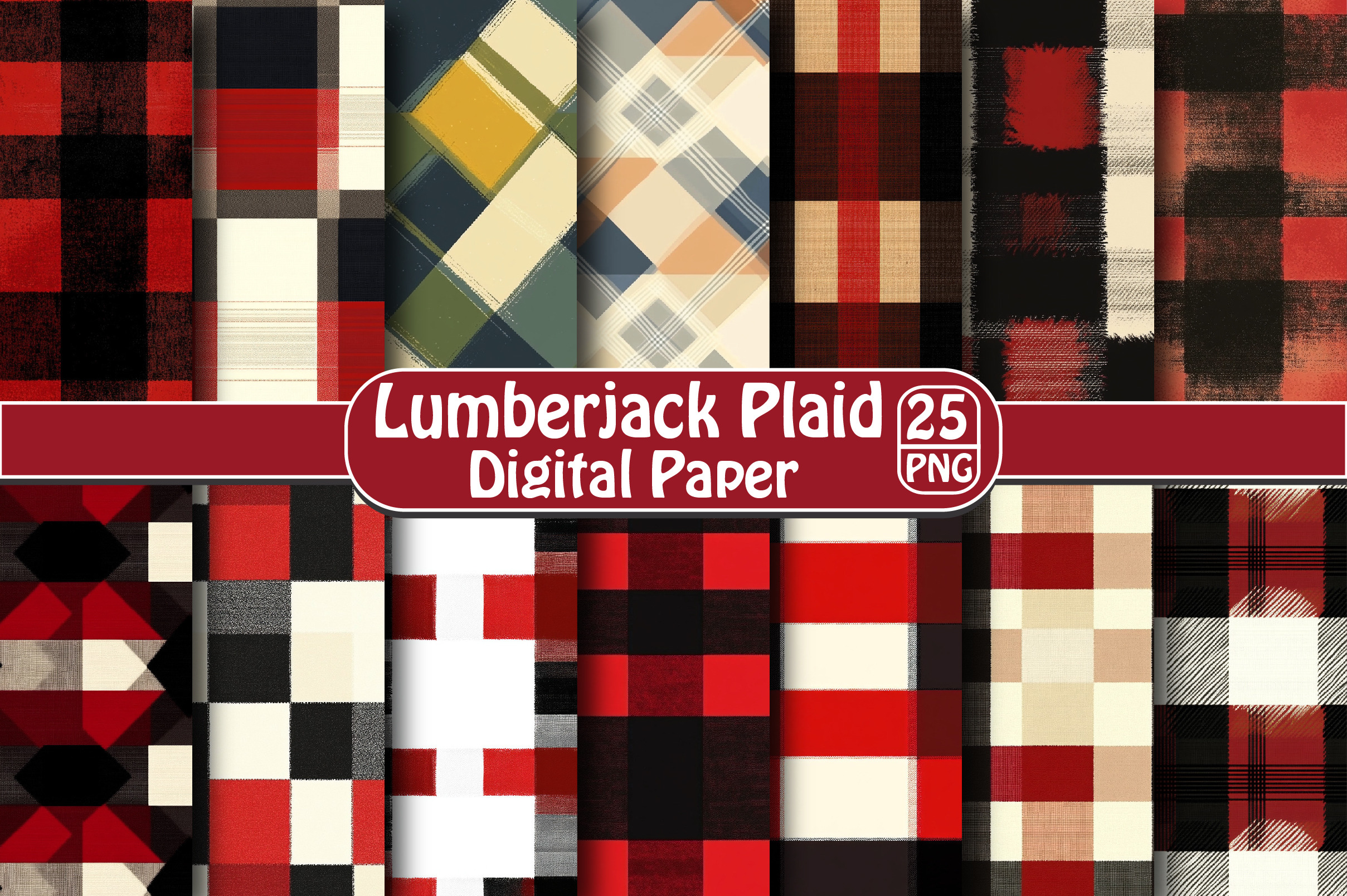Lumberjack Plaid Pattern, an Illustration by DreamPrint404