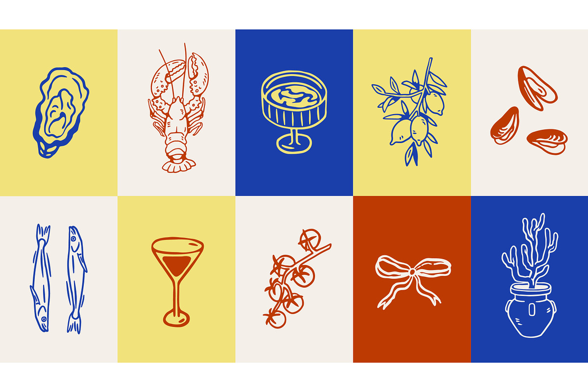 Dolce Vita, summer set + backgrounds, a Decorative Illustration by Good Studio (Photo 10 of 28)