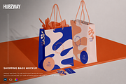Two Bags with Labels Mockup, a Packaging Mockup by Hubzway (Thumbnail 1 of 2)