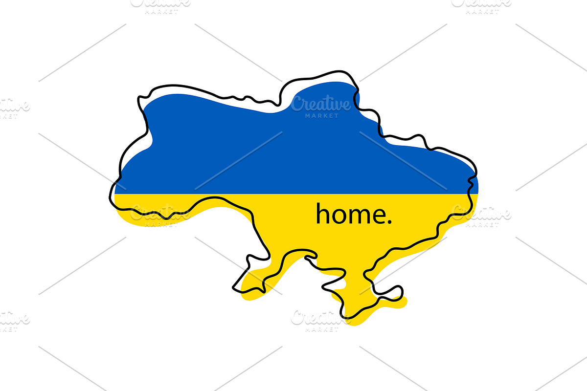 Ukrainian map, a Person Illustration by Elen_Art