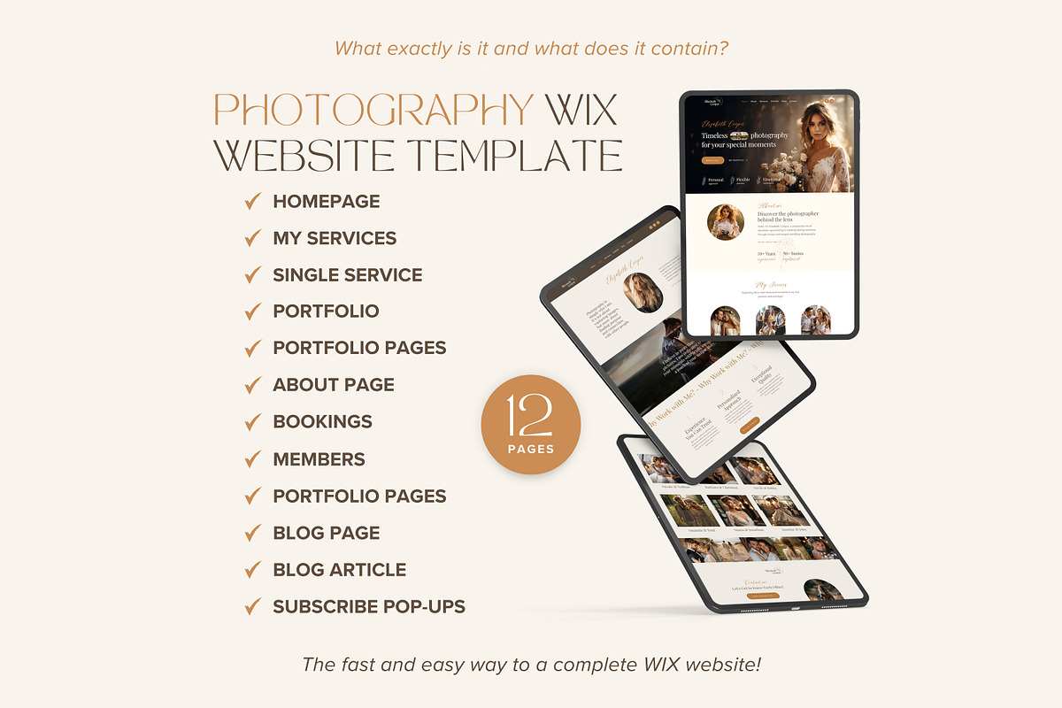 Photography Wix Website Template, a Wix Template by vectorocean (Photo 3 of 11)