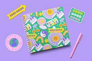 Y2K Label Set: Graphics & Patterns, an Illustration by Dedraw Studio (Thumbnail 8 of 11)