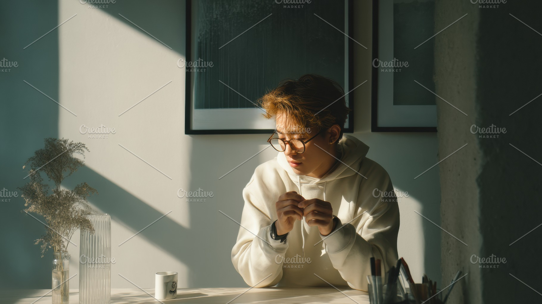 Teen with glasses, a Person Photo by Virgo Studio