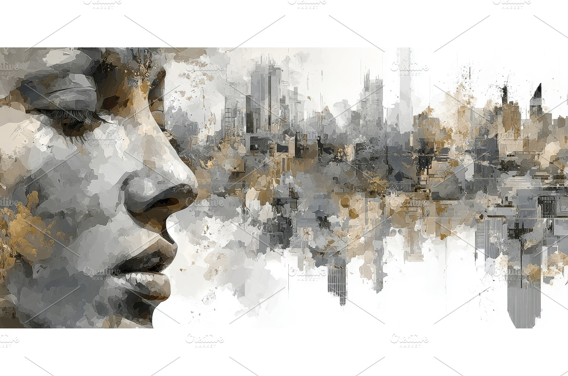 Abstract shapes are used to portray, an Abstract Photo by ZinetroN