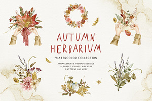 AUTUMN HERBARIUM Watercolor Set