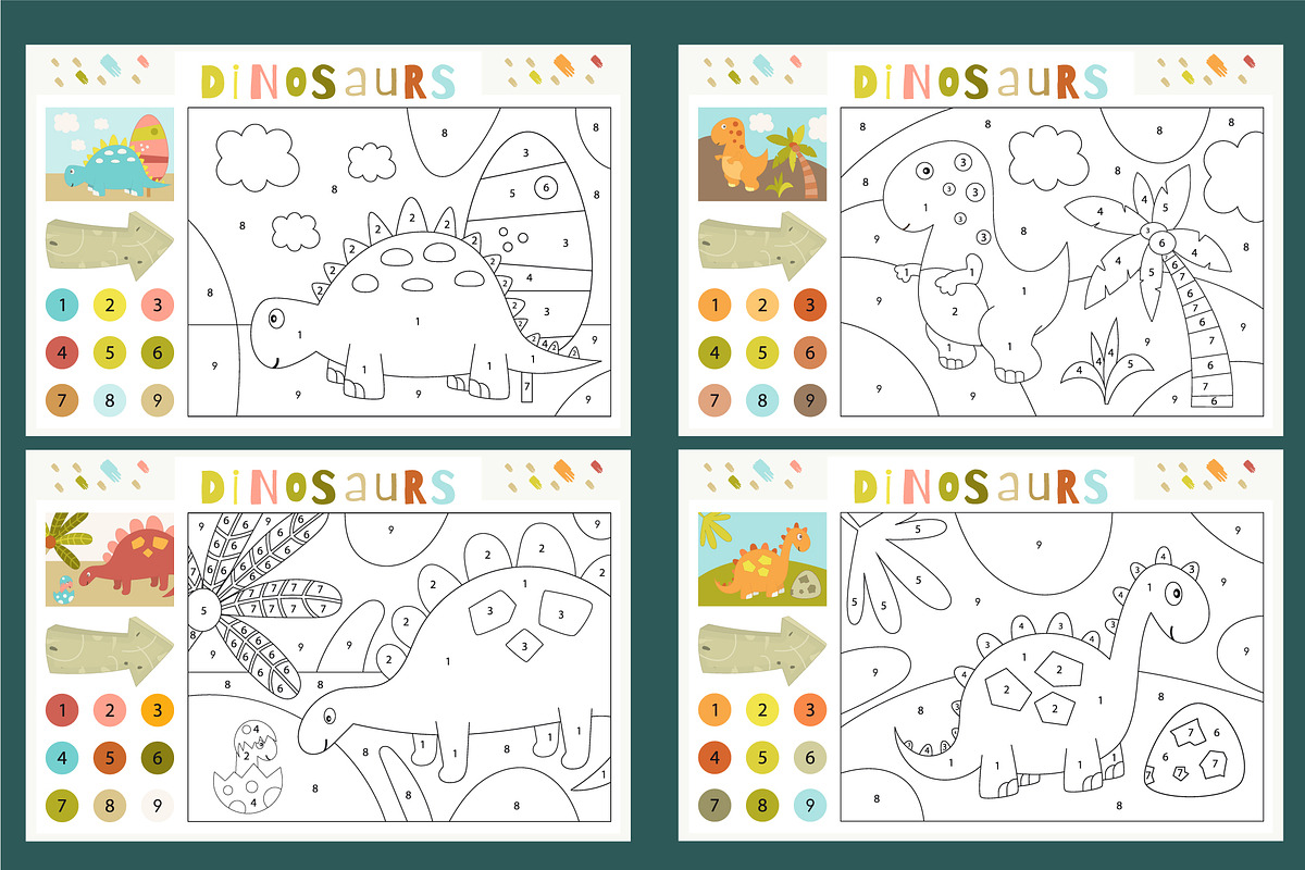 Dinosaur Games Activities for kids 1, an Animal Illustration by Nursery Art (Photo 4 of 7)