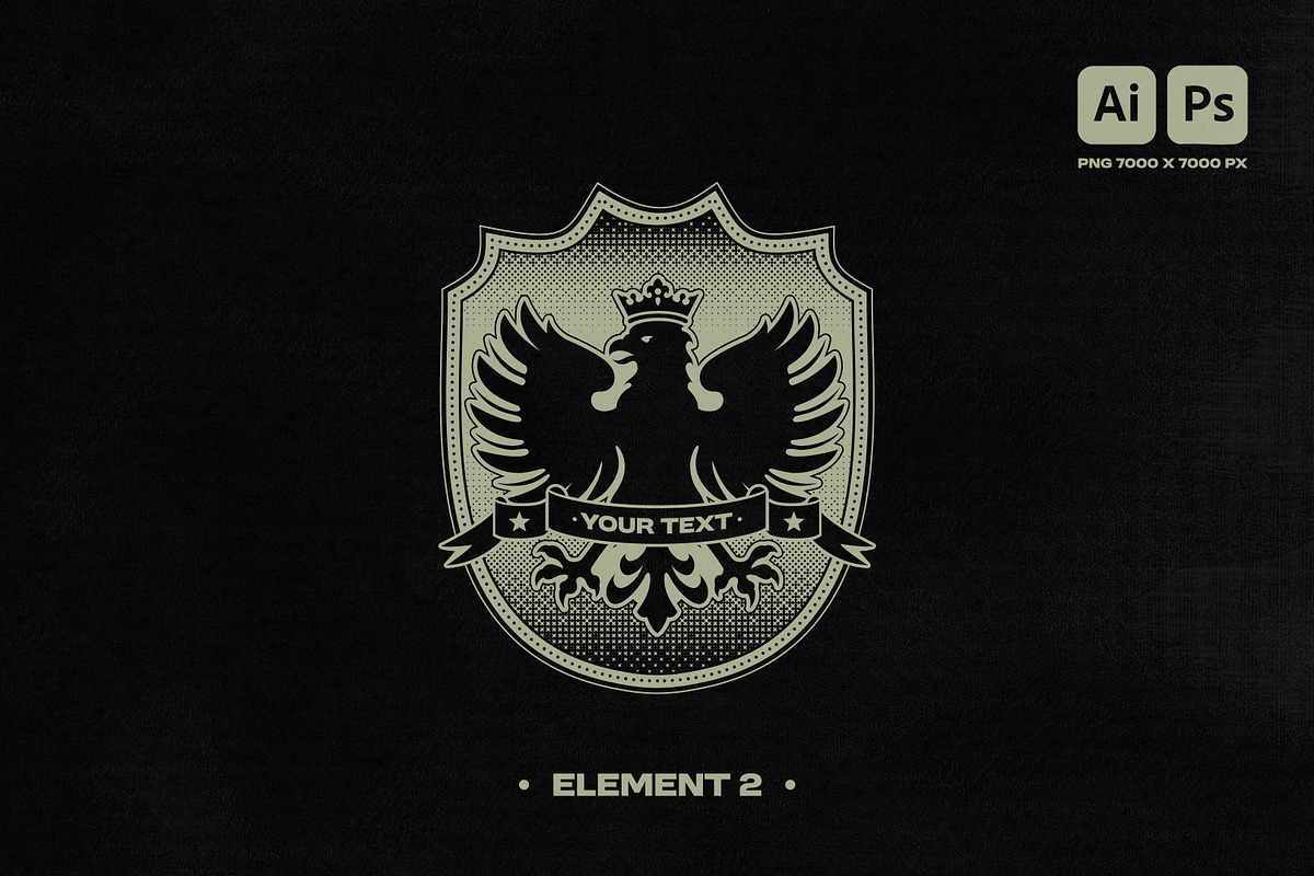 STREETWEAR HERALDIC GRAPHIC SET, an Object Graphic by BonkiStudio (Photo 3 of 11)
