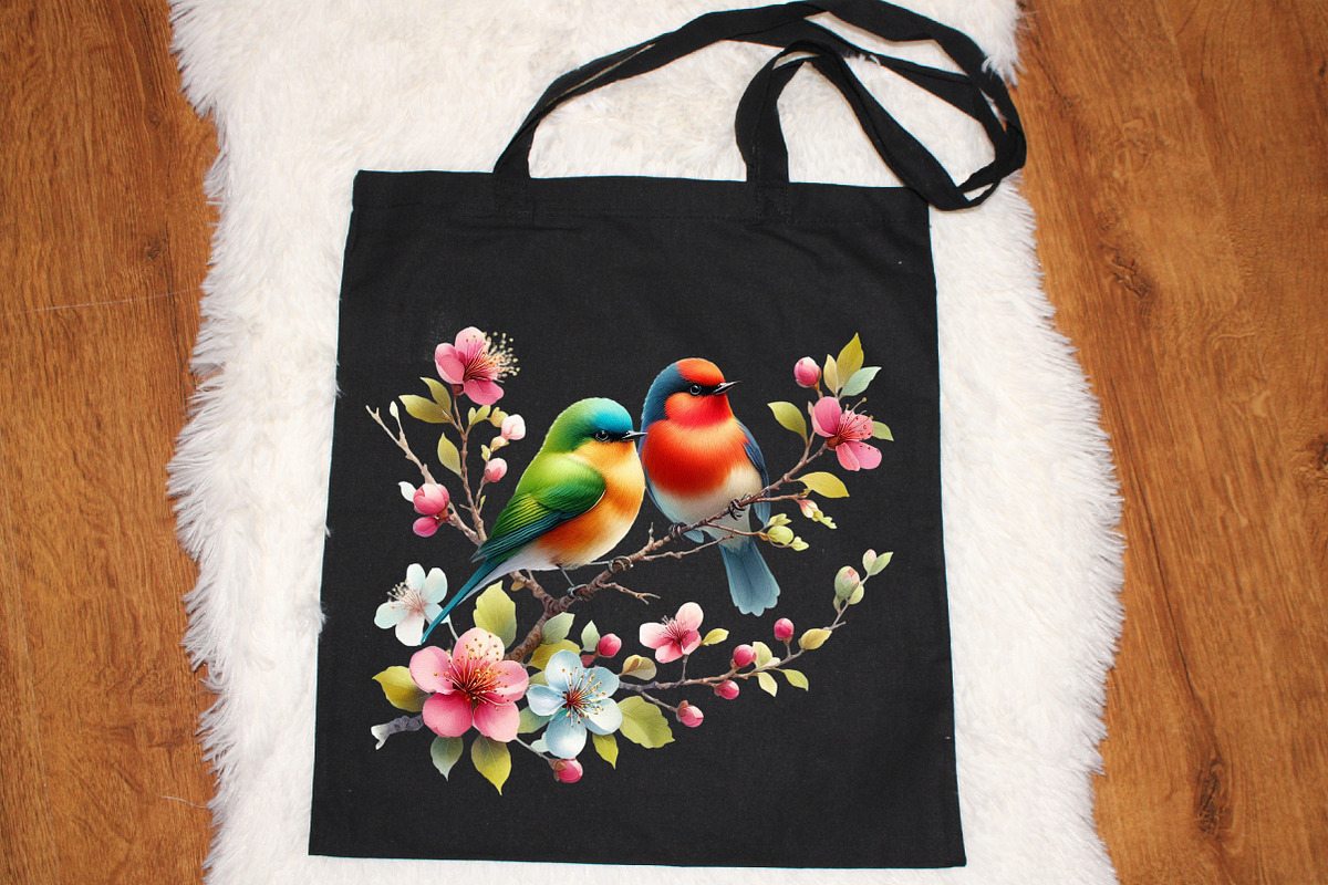 Watercolor Spring Floral Bird PNG, an Illustration by SinaCreation (Photo 5 of 7)