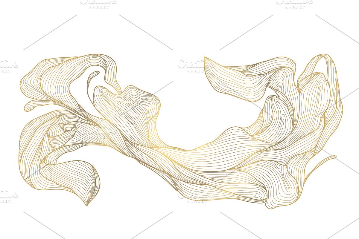Line Art Clouds and Waves, a Pattern Graphic by Marylia (Photo 4 of 28)