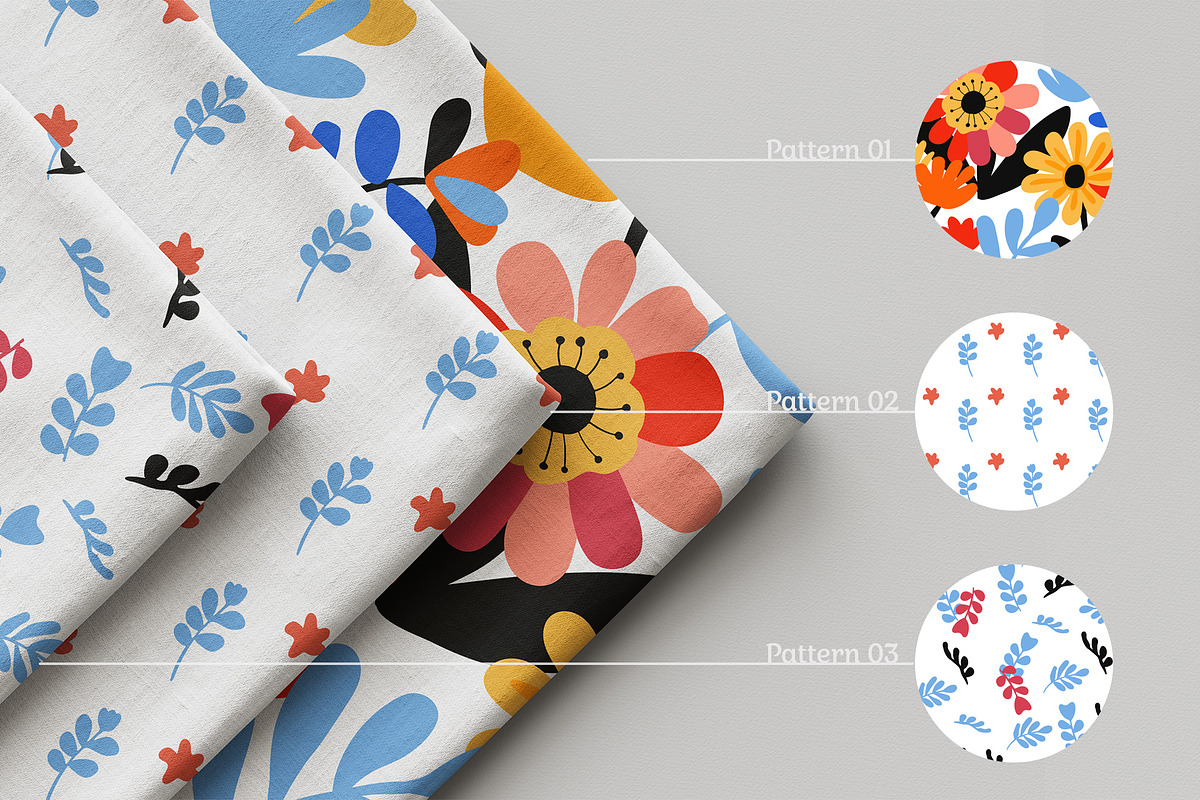 Scandinavian Floral Abstract Pattern, a Pattern Graphic by Asya Melkonyan Patterns (Photo 4 of 20)