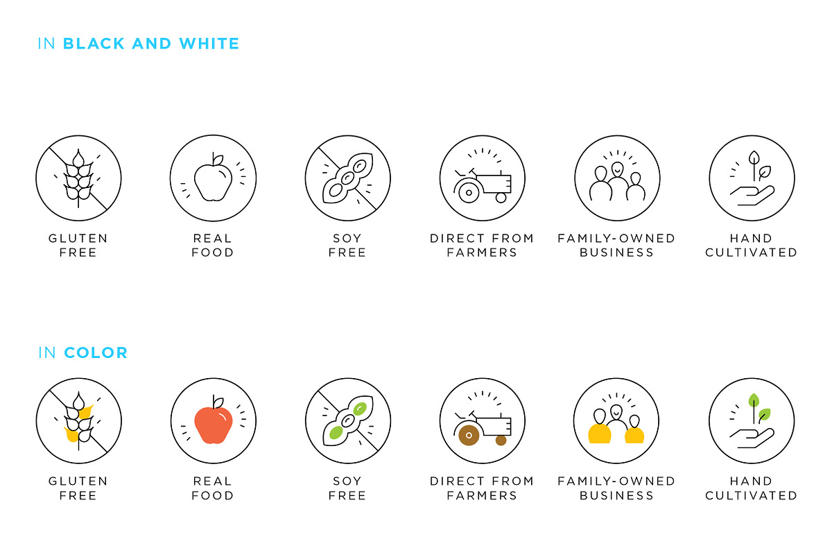 Food value icons package, an Outline Icon by Vineta Rendon (Photo 9 of 12)