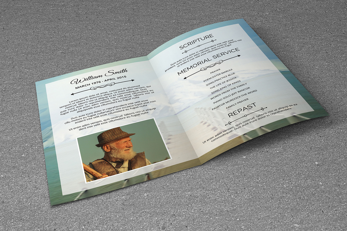Funeral Program Template-V281, a Brochure Template by Template Shop (Photo 2 of 4)